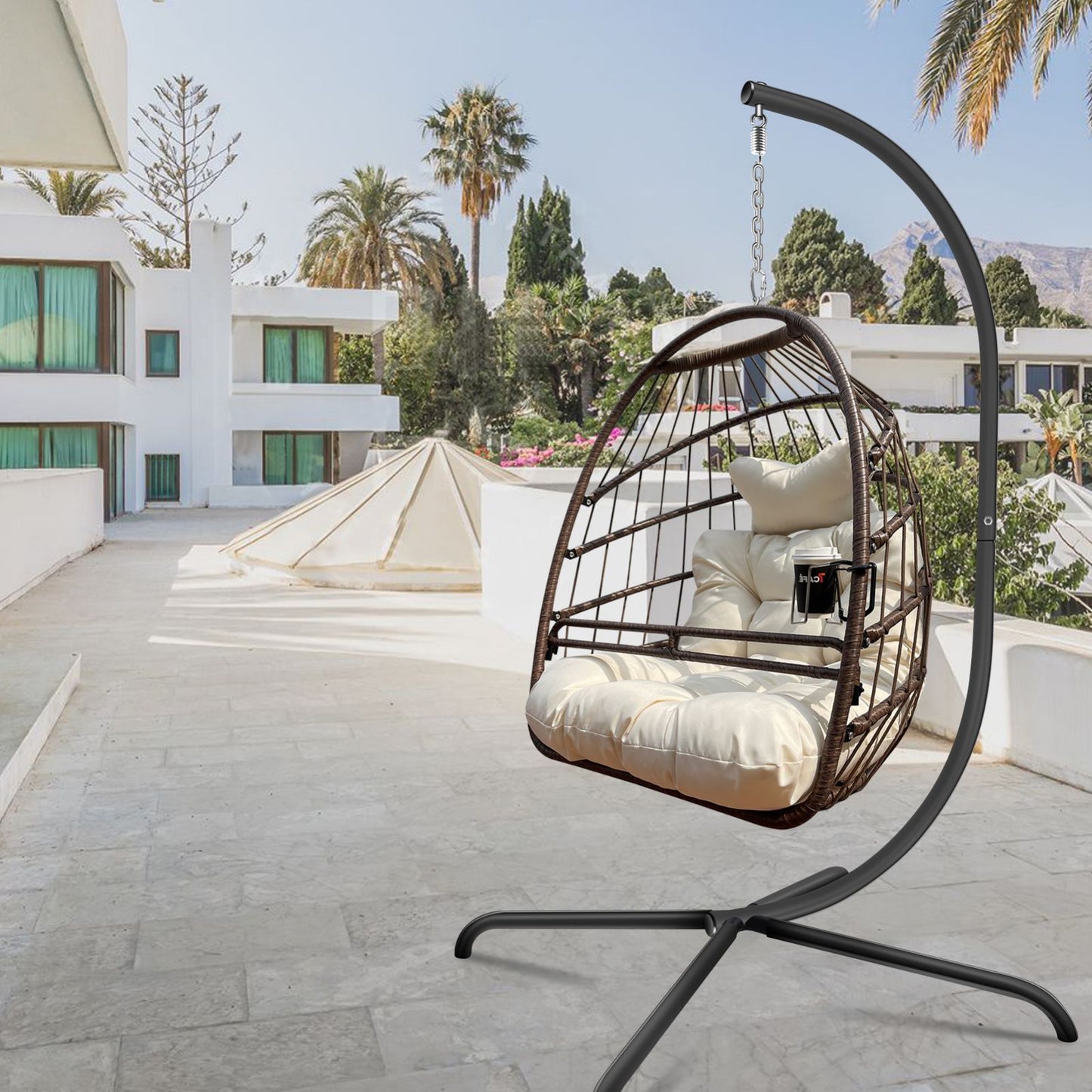 Swing Egg Chair With Stand Indoor Outdoor