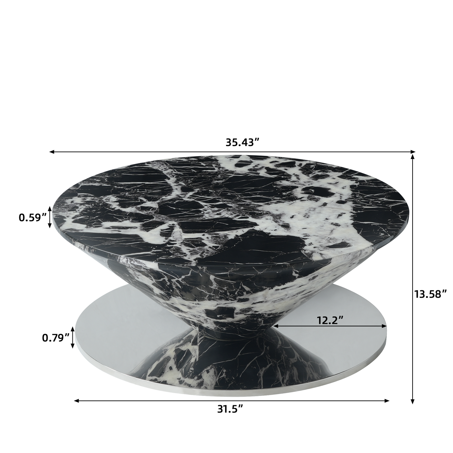 Aurora Wood Round Coffee Table