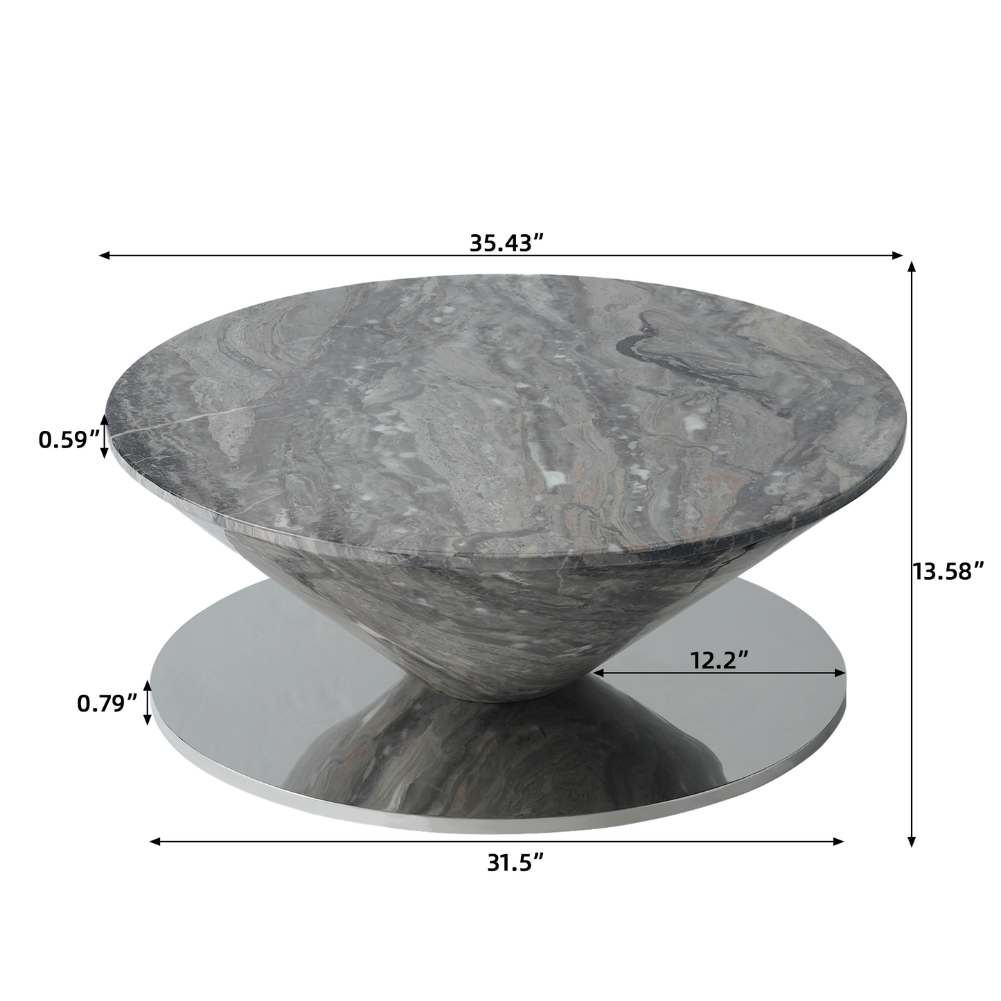 Aurora Wood Round Coffee Table