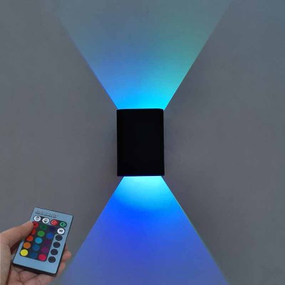 Bedroom Bedside Square Luminous LED Wall Lamp