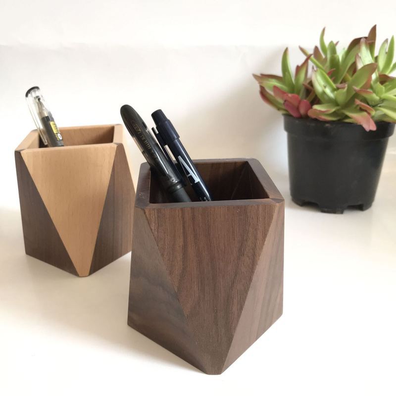 Wooden Pen Holder, Desk Top