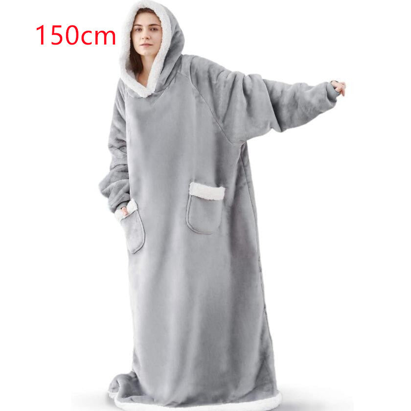 Hoodie Blanket Winter Warm Oversized Pullover With Pockets